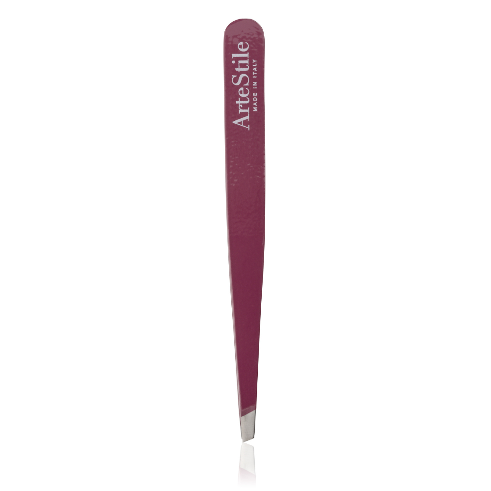 Slant Tip Tweezers in Barolo