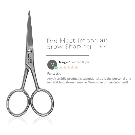 The Brow Scissors in Stainless Steel - ArteStile Beauty